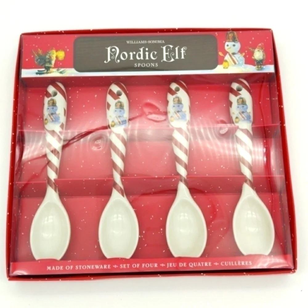 William Sonoma Nordic Elf 4 pc spoon set
